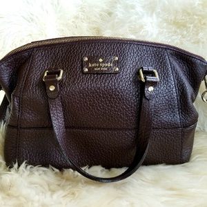 Kate Spade Brown Pebbled Leather Handbag Purse